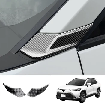 Тампон върху стъкло на автомобила, Етикет на колона, Модификация, облицовки, Аксесоари за Toyota Corolla Cross 2021 2022 от въглеродни влакна