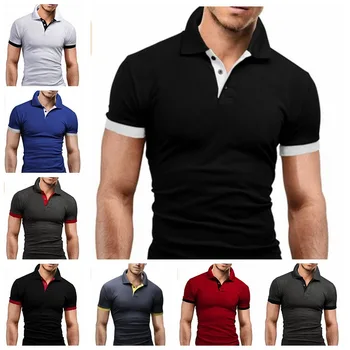 Мъжки бизнес ризи, Ризи с къси ръкави, стаи за тениски, ежедневни тениски за голф с дизайн на точки, Плюс размера на плочи с произволна графична печат