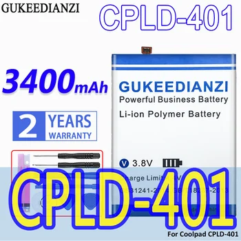 Батерия GUKEEDIANZI голям капацитет CPLD-401 3400 mah батерии за мобилни телефони Coolpad CPLD 401 CPLD401