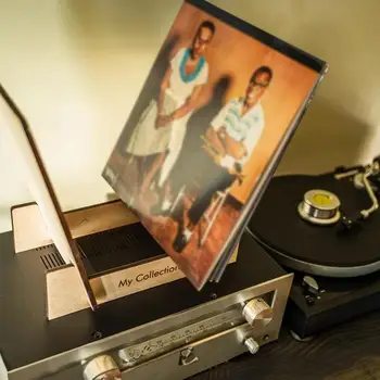 Дървена Vinyl плоча, Държач за албума, Висококачествен Органайзер За съхранение, Мултифункционален многократна употреба Титуляр за записи За аксесоари за дома