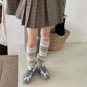 Дамски Чорапи със средна дължина, в японската ивица, Възли универсални Ръкавици Hot Girl, Пролетно-есенен комплект за краката