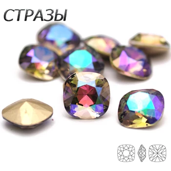 CTPA3bI 4470, Призрачная светлинна възглавница, Граненое Стъкло, Блестящ Кристал, Заточени преди Необичайни камъни, занаяти собствените си ръце, за дизайн на нокти, декорации на дрехи