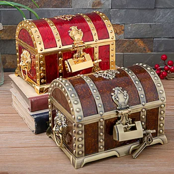 Нова метална благородна ковчег за сватбен зестра, преносима подарък кутия за сватба зестра, ламинирано склад с голям капацитет, малки подаръци