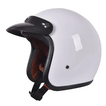 Мотоциклет шлем с открито лице 3/4 Jet Face на Half Casco Скутер Bike Dirt Bike Каска Четырехсезонный Casque Casco Moto Dot Одобрен от ООН