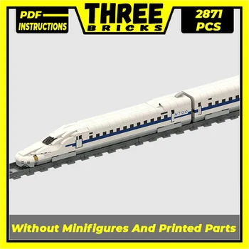Технически тухли Moc, модел автомобил Shinkansen N700, бързи Влакове, Модулни градивни елементи, Подаръци, играчки за Деца, комплекти за сглобяване със собствените си ръце