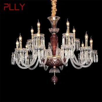 Луксозен полилей в европейски стил, led подвесная свещ, кристални осветителни тела клас Апартамент за начална дневна