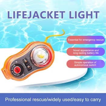 Led лампа за спасяване жилетка, энергоэффективный водоустойчив личен локатор, лек преносим лампа с въже за гмуркане, морски риболов