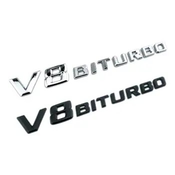 3D ABS Автомобили Стикер BITURBO Логото на Емблемата на Иконата на Задната страна на Автомобила-стайлинг Стикер за Benz BITURBO