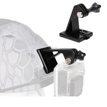 Скоба за монтиране на тактически шлем GoPro, лека база на адаптер за каска, джобно фиксирано закрепване за спортна камера, мобилен телефон Gopro