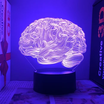 Много Модели на Човешки Органи и Мозъка, Сърцето Зъб 3d Led Лампа За Лаборатория Акрилни Нощни осветителни Тела Подарък За Приятели И Колеги,