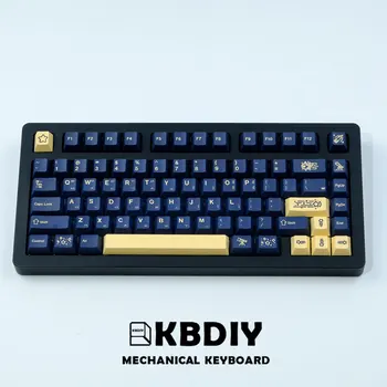 KBDiy 124 Клавишите GMK Stargaze Clone PBT Корейски Капачки за ключове Cherry MX Profile Жълта Капачка за Механична клавиатура Набор от Потребителски Капачки за Комбинации