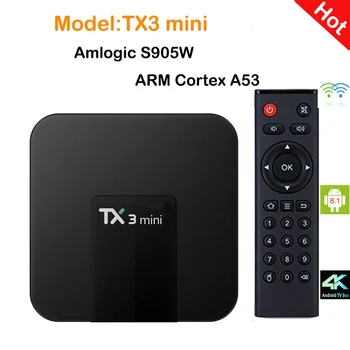 Android 8,1 TX3MINI TV Box Smart TV H2.65 5G P 4K Телеприставка TVBOX мултимедиен плейър Amlogic S905W 1G 2G 16G Box pk t95