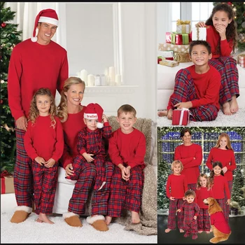 Нова зимна Коледна пижама за семейството, майка, дъщеря, Баща и син, подходящи съоръжения, Детски Плъзгачи, Мека и Ежедневни облекла за сън, Коледен образ