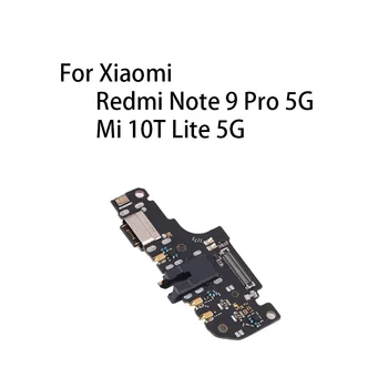 Оригинален USB порт за зареждане, карта с гъвкав кабел, жак за Xiaomi Redmi Note 9 Pro 5G/Mi 10T Lite 5G