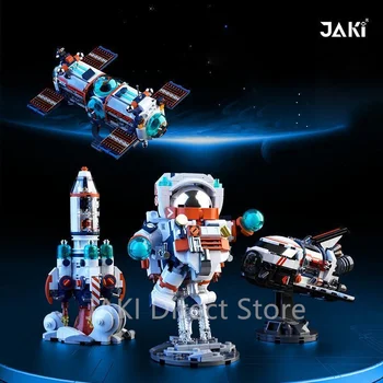 Нов астронавт, космическа станция, на космически кораб, ракета, MOC, строителни блокове, Определени тухли, творчески градски астронавт, играчки за деца, подарък за рожден ден