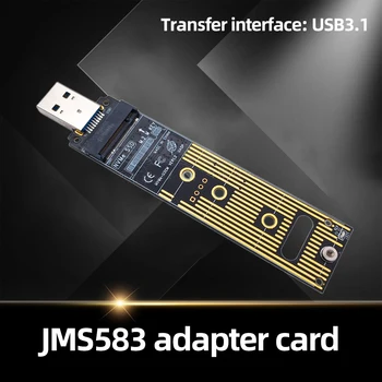 Четец на карти с памет M. 2 NVME-USB 10Gpbs Конвертор USB3.1 M. 2 NVME-USB-A 3,0 Вътрешна карта, конвертор за PCI-E/M. 2 Nvme SSD