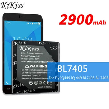 KiKiss BL7405 2900 mah Батерия за мобилен телефон Fly IQ449 Iq 449 BL 7405 BL-7405 Сменяеми литиево-йонни Батерии Batteria + Проследяване
