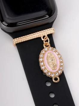 2023 Искрящи Кристали Каишка за часовник Virgin Mary, Завладяваща декоративна халка за Apple Watch, серия от аксесоари за ремъците
