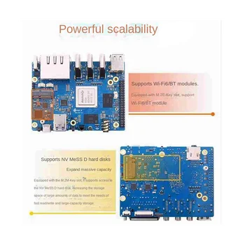 За Ориндж Пи 5 Plus 16 GB оперативна памет RK3588 Восьмиядерный 2,5 G Двоен мрежов порт с PCIE Expansion Development Board Комплект US Plug