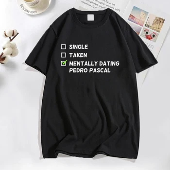 Single Taken Педро Паскал, Мъжки t-shirt Тениска с къс ръкав, Лятна тениска с актьора за Кино и телевизия в стил Харадзюку, памучен дрехи, Блузи, чай