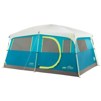 8-местна кемпинговая палатка Coleman® Tenaya Lake Fast Pitch Cabin с гардероб, светло синя