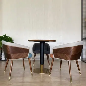 Модерен прост креативен дизайн с акцент върху дърво за ресторант, столове за почивка, хол, кухня, Перваза на прозореца, декорация на дома, WXH50XP