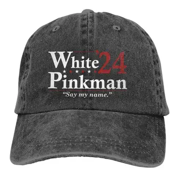 Във всички сериозни, многоцветен шапка, мъжки и дамски ковбойская шапка Walter WHITE PINKMAN, шапки за изборите 2024, шапки с козирка